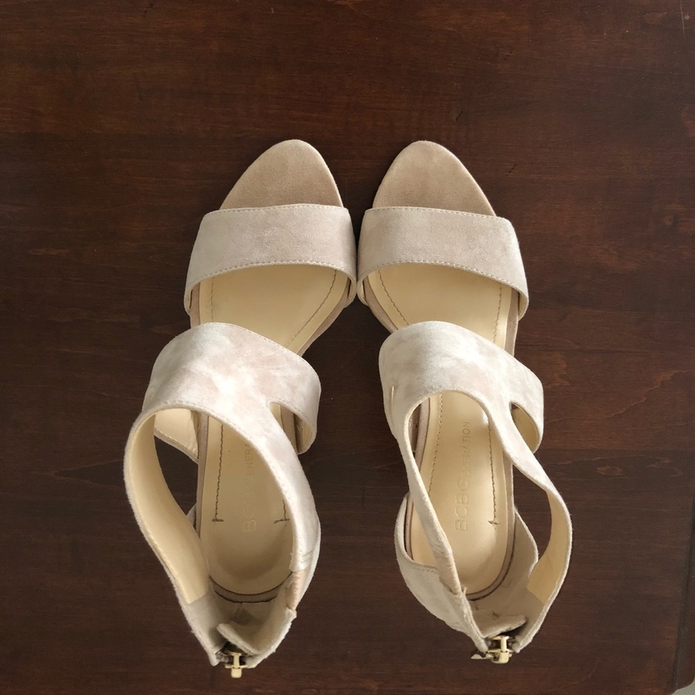 BCBGeneration Suede Nude Heels